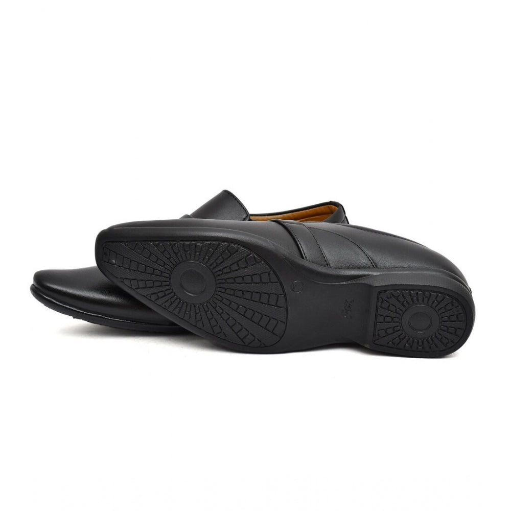 Men's Faux Leather Formal Shoes (Black)