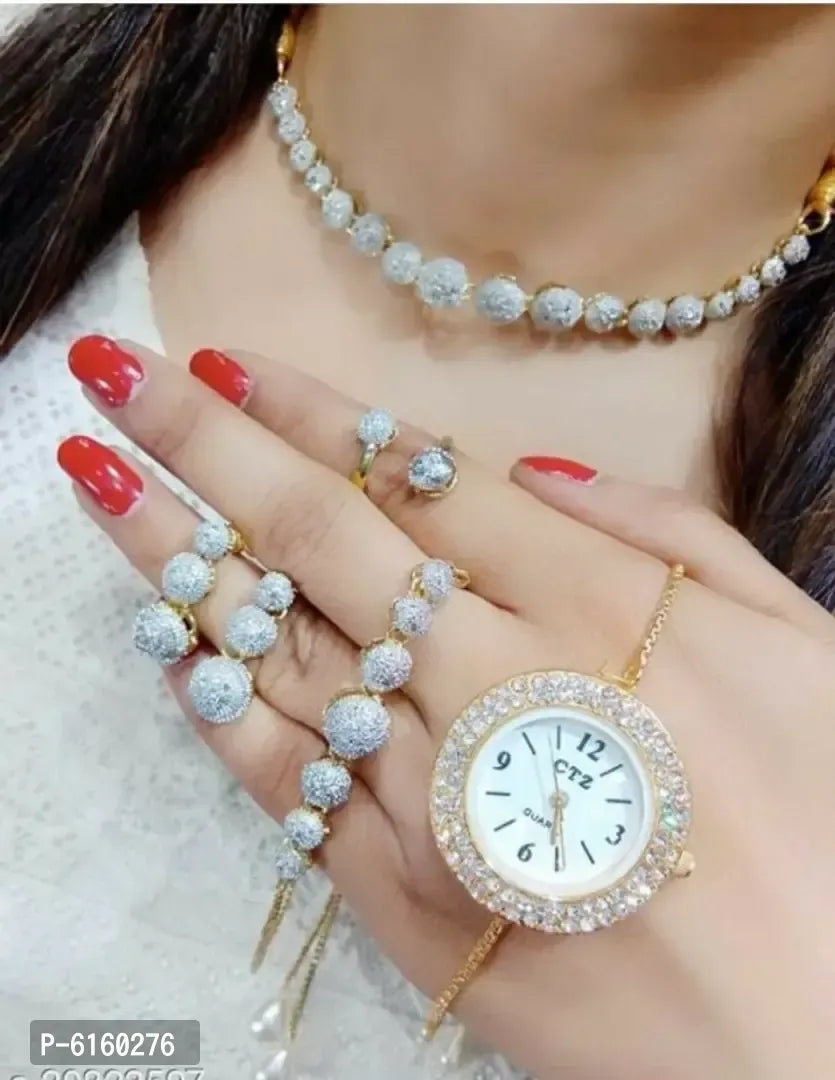 Golden Alloy Jewellery Sets For Women