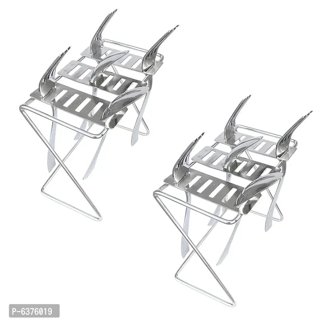 Useful Stainless Steel Spoon Stand / Spoon Holder / Cutlery Rack for Kitchen