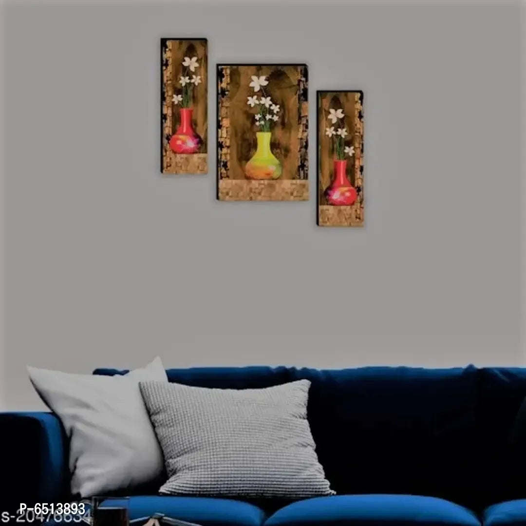 Beautiful Flower Digital Reprint Mdf Painting For Living Room, Hotel (12*18 Inch)