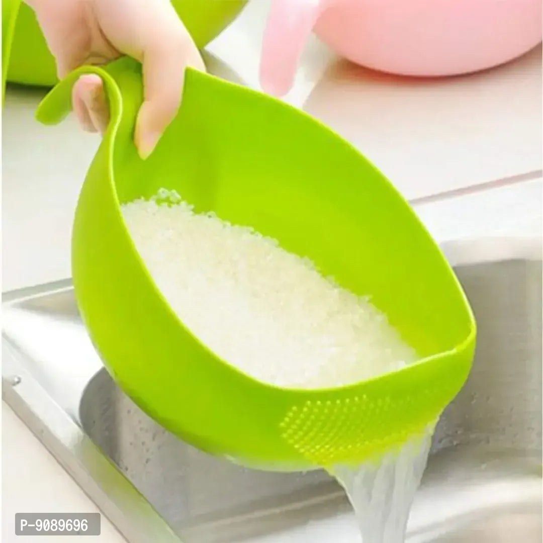 Kitchen Drainer Veggie Washing Bowl Colander (Multicolor ,Pack Of 1)