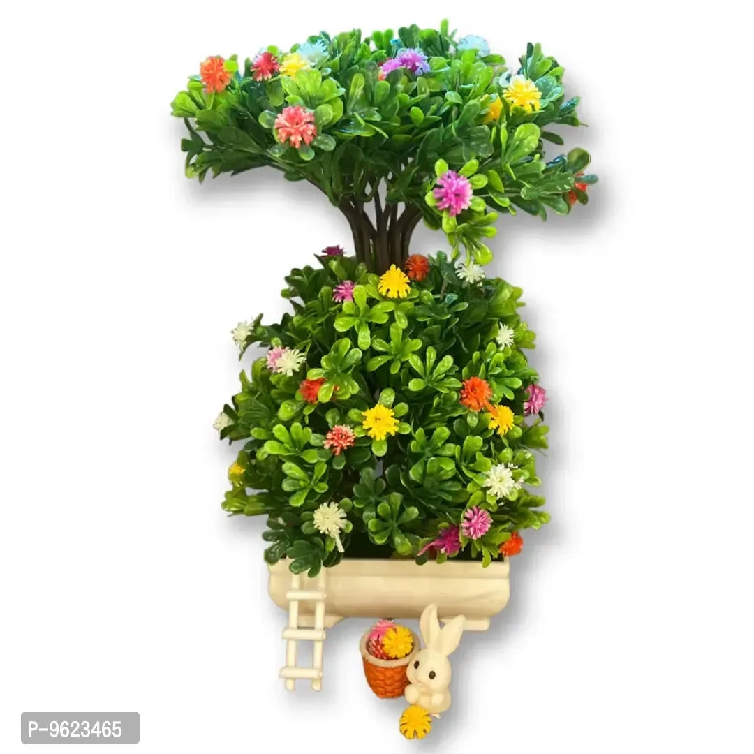 Artificial Flower Plant and Rabbit