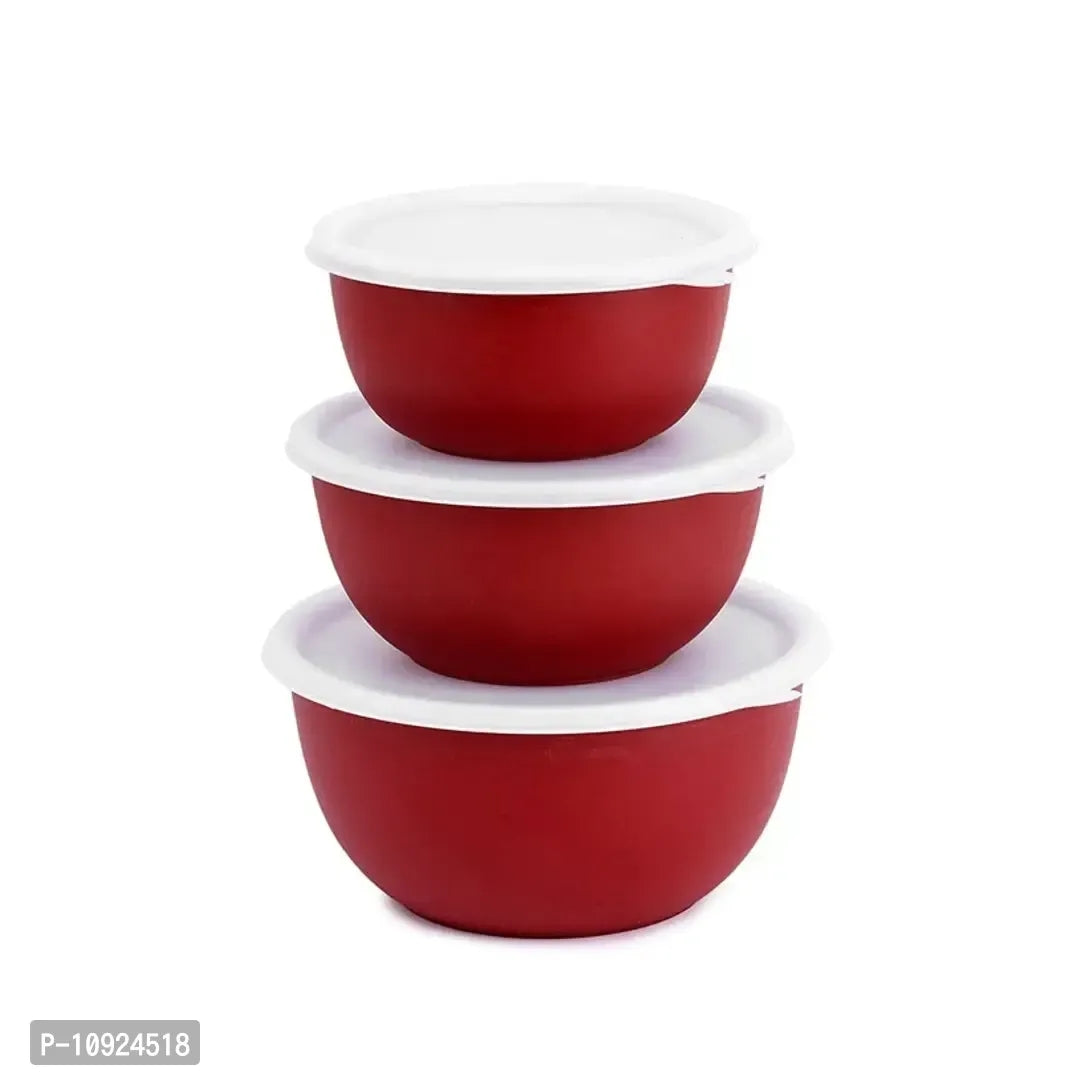 Microwave Safe Bowl Set with Lid for Kitchen | Food Storage Container with lid set of 3