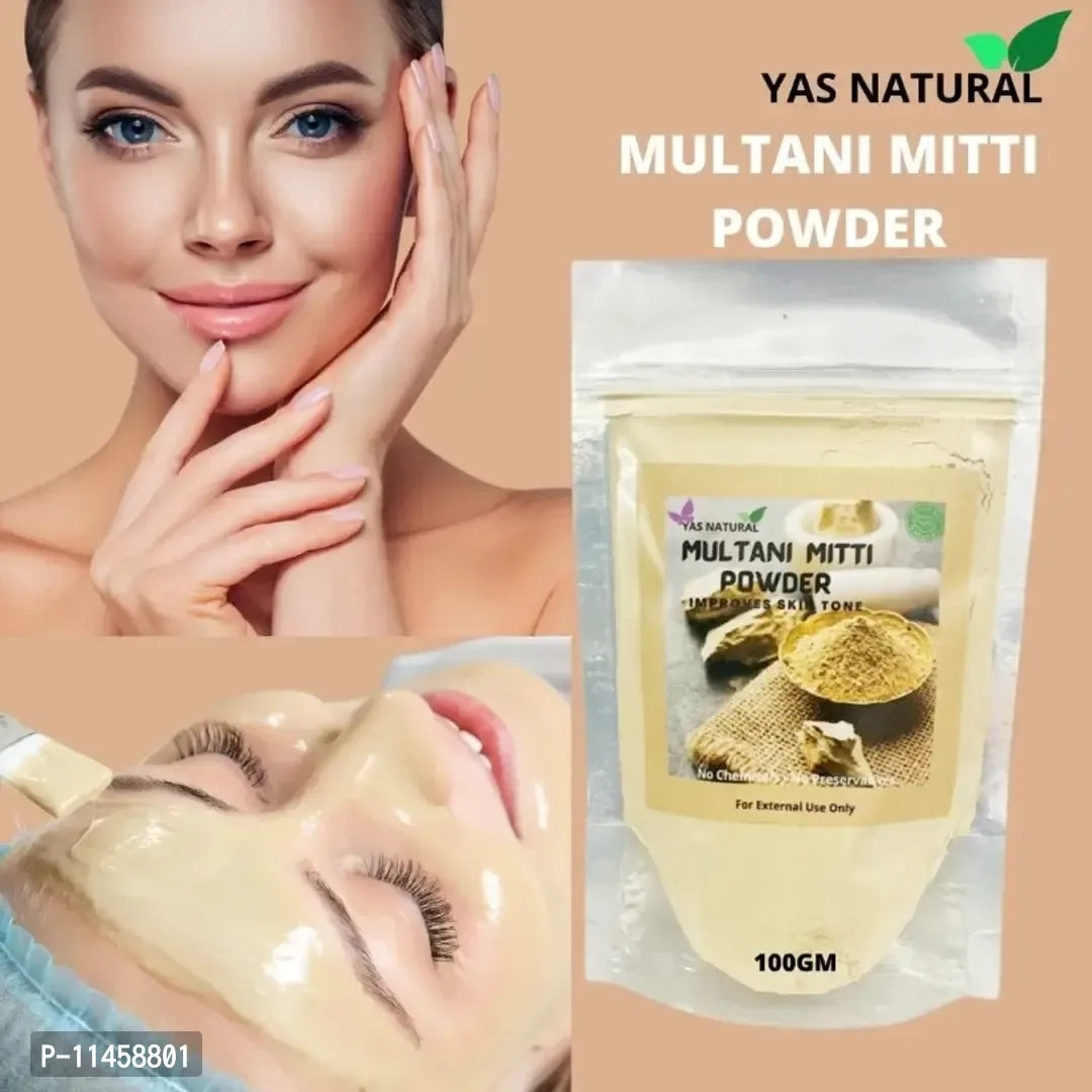 Multani Mitti Powder Ayurvedic Remedy Skin Detoxifier Face Mask Skin Cleanser Natural Skin Care Organic Beauty Treatment Acne Treatment Skin Softener Skin Purification Skin Rejuvenation 100GM
