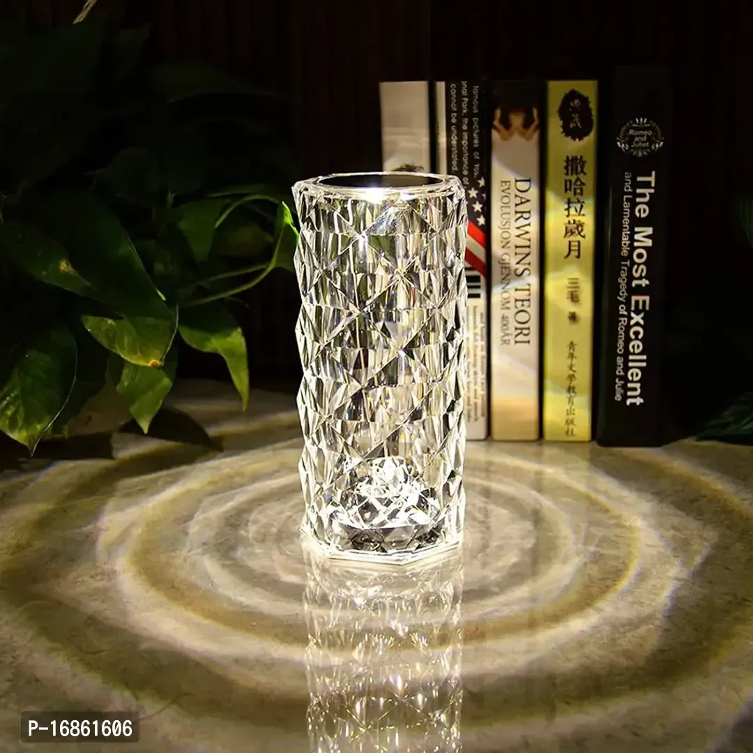 Crystal Table Lamp Rose Lamp with Touch Control, 16 Colors Changing RGB Night Light, Romantic Valentines Day Gift Night Light, USB Rechargeable Battery LED Lamp for Bedroom Living Room Party Decor