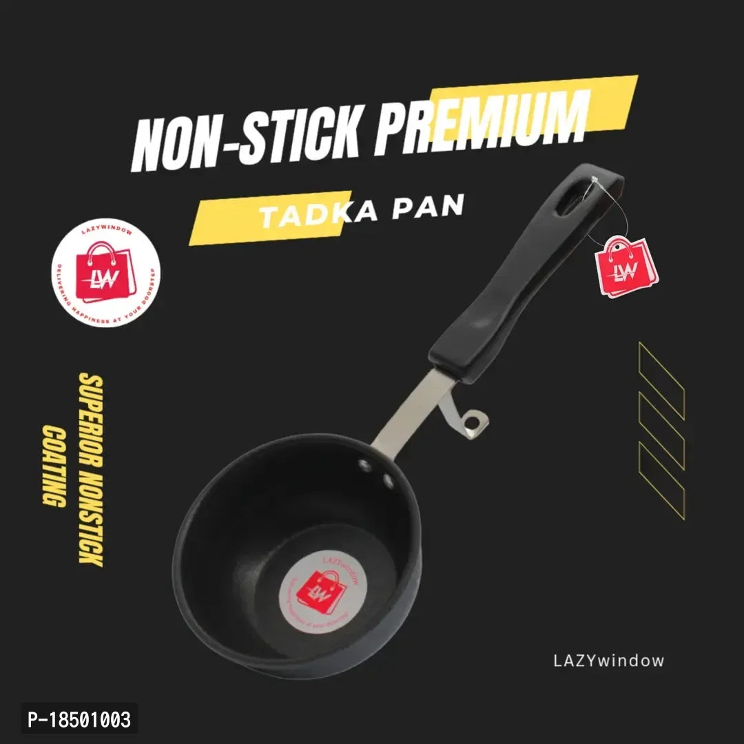 Premium Quality Nonstick Tadka Pan, 11 cm, Black