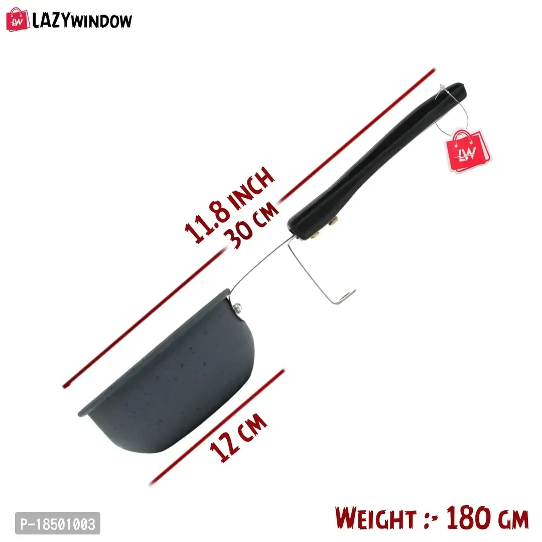 Premium Quality Nonstick Tadka Pan, 11 cm, Black