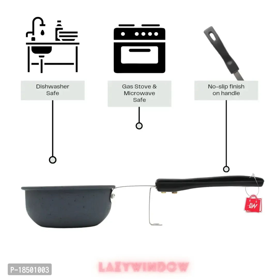 Premium Quality Nonstick Tadka Pan, 11 cm, Black