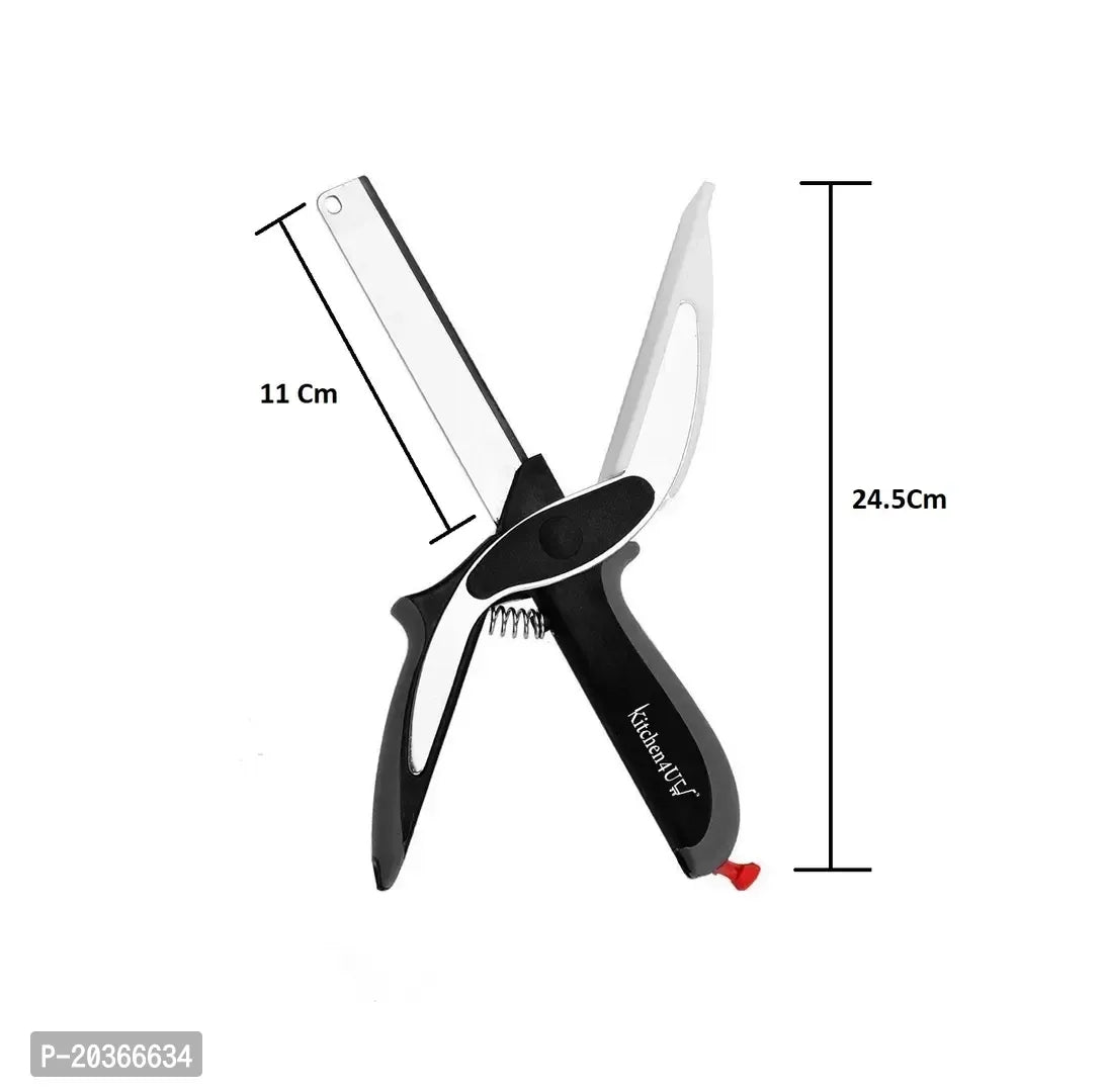 Smart Clever Cutter Kitchen Knife Food Chopper with Locking Hinge - Pack of 1