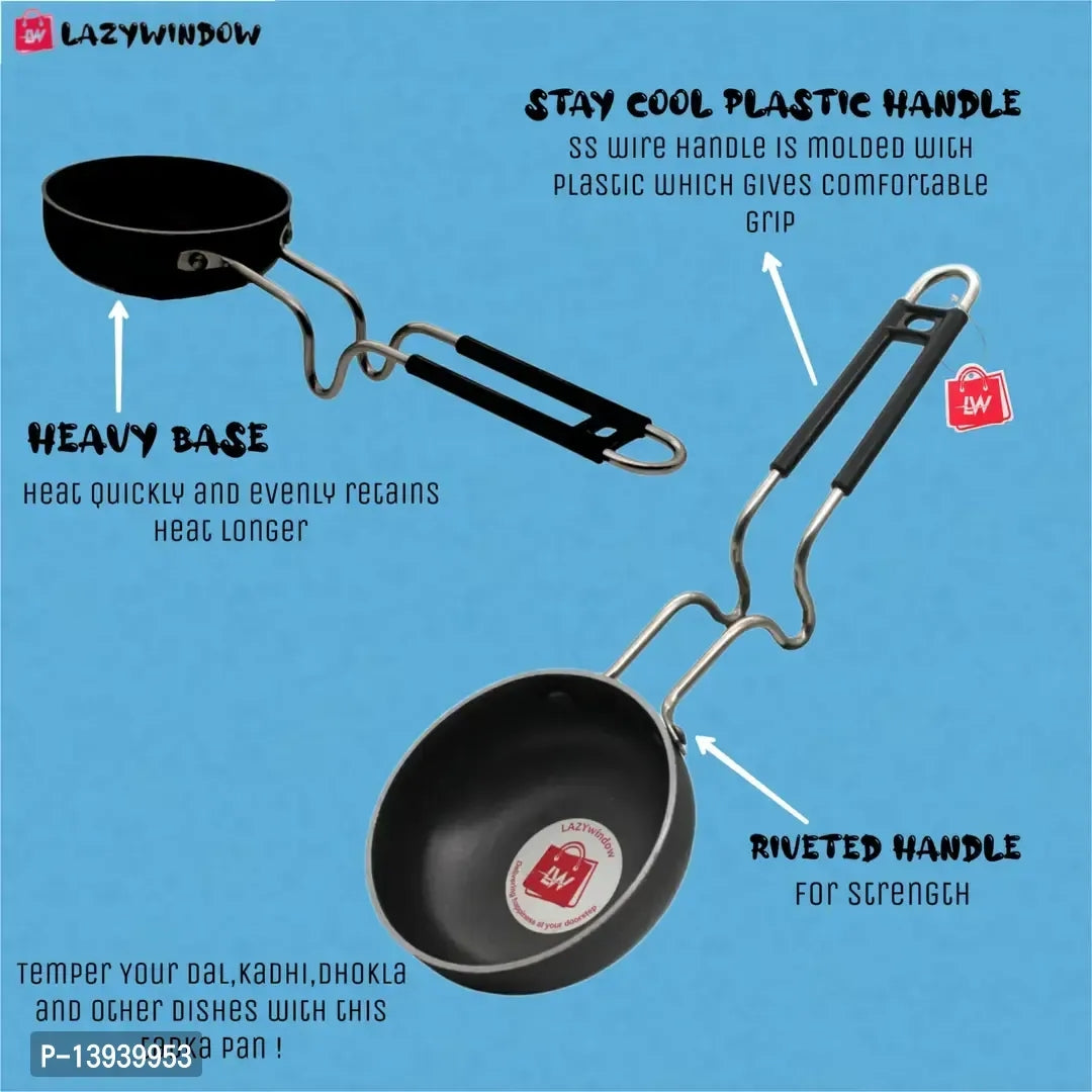 Premium Iron Tadka Pan/Fry Pan – Stainless Steel Handle for Essential Kitchen Cooking