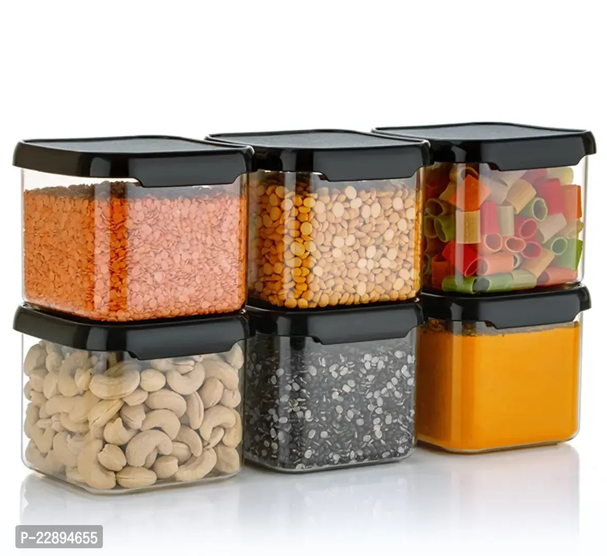 12 Pack 500ml Plastic Storage Containers – Unbreakable Kitchen Jars Combo Set