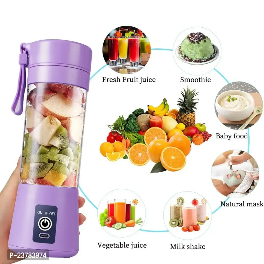 Hand Blenders juicer, cleaning brush Mini Blender Fruit Mixer Machine Portable Electric Juicer grinder Cup 380ML Personal Blender USB Rechargeable Fruit Blender Mixer for Home Office Outdoor multicolor