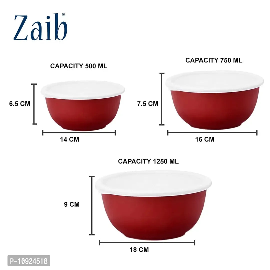 Microwave Safe Bowl Set with Lid for Kitchen | Food Storage Container with lid set of 3