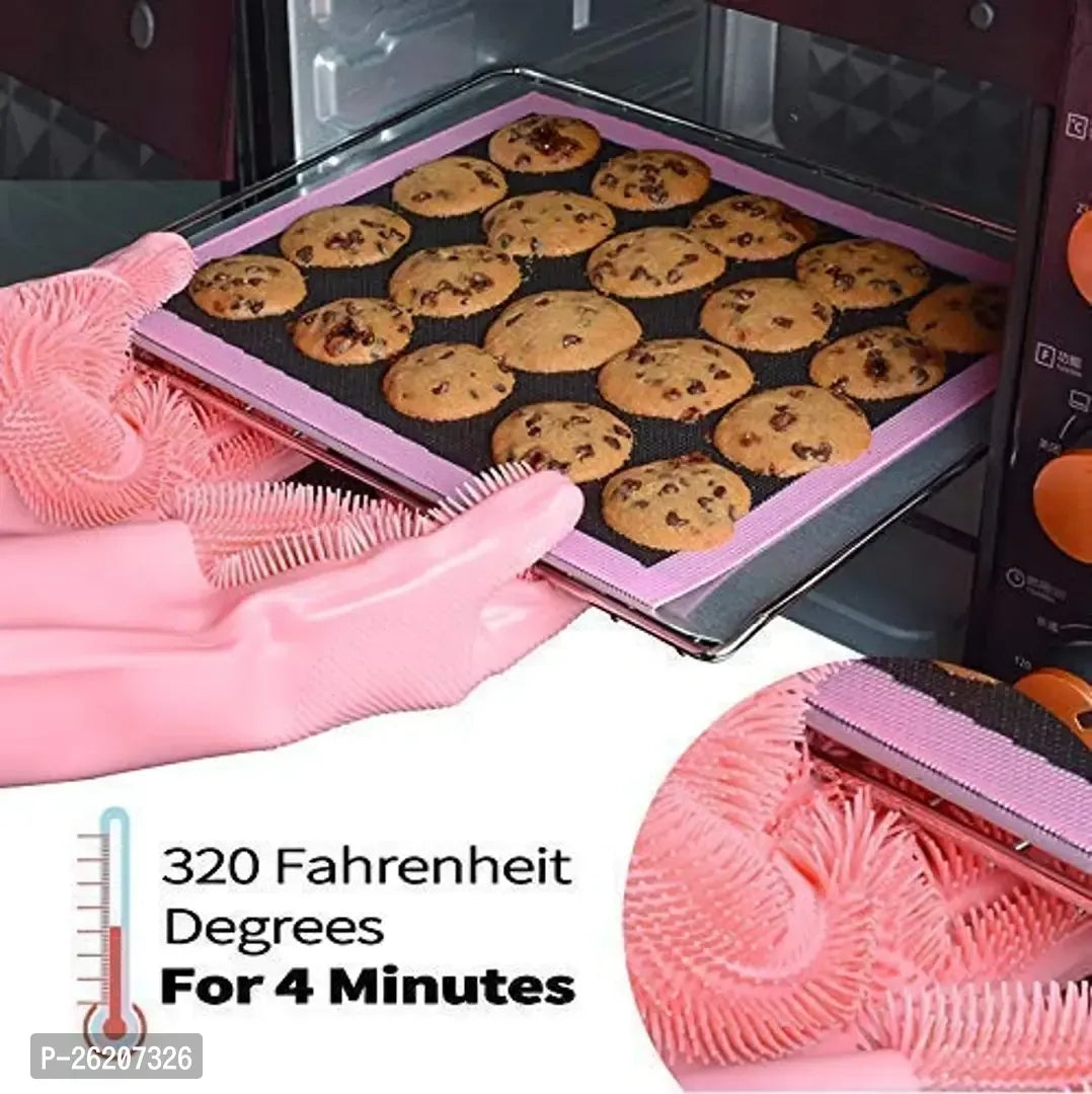 Silicone Hand Gloves For Dish Washing Kitchen Bathroom Car Cleaning Great For Washing Dish, Car, Bathroom