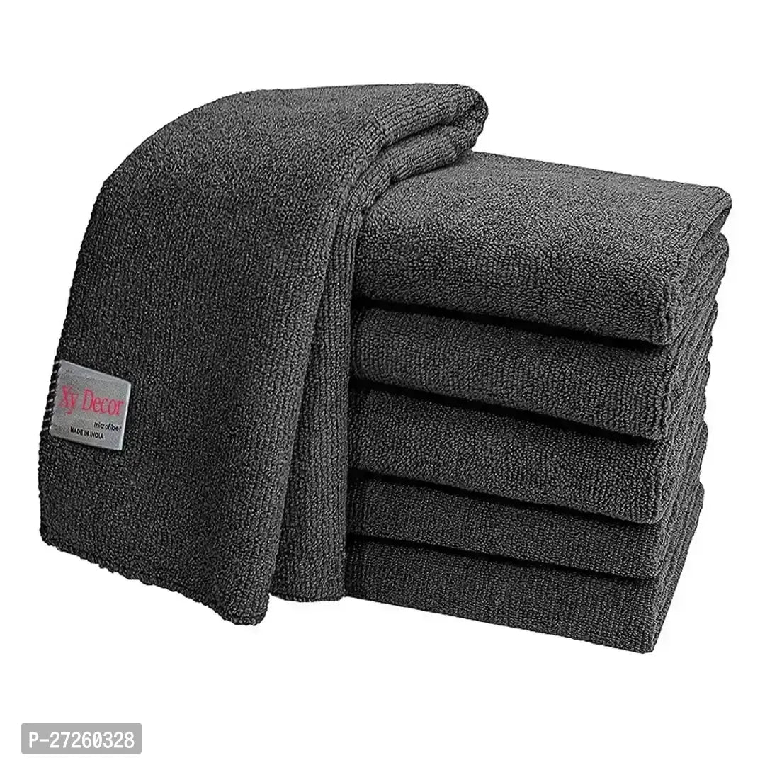 Microfiber Cloth - 4 pcs Grey - 40x40 cms - 300 GSM - Automotive Microfibre Towels for Car Bike Cleaning Polishing Washing