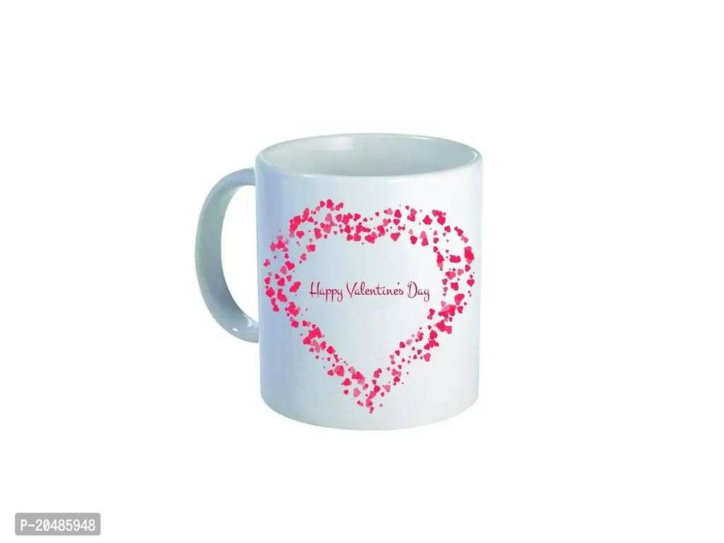 Valentines Day Gift, Gift for Husband, Gift for Wife, Best Valentines Day Gift for her, Valentines Day Printed Ceramic Coffee Mug with Wooden Keychain