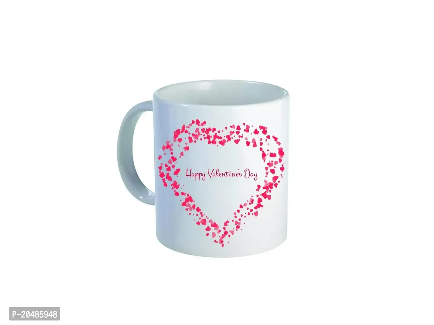 Valentines Day Gift, Gift for Husband, Gift for Wife, Best Valentines Day Gift for her, Valentines Day Printed Ceramic Coffee Mug with Wooden Keychain