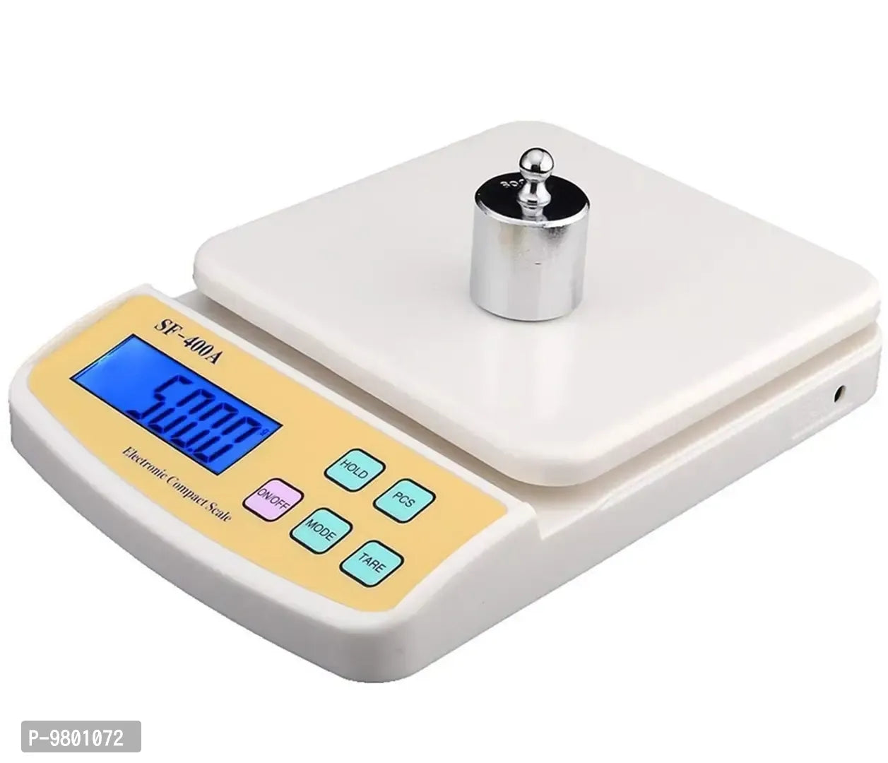 New Portable Electronic Digital Kitchen Weight Scale Machine With Backlight LCD Display For food Measuring Pack of 1 White