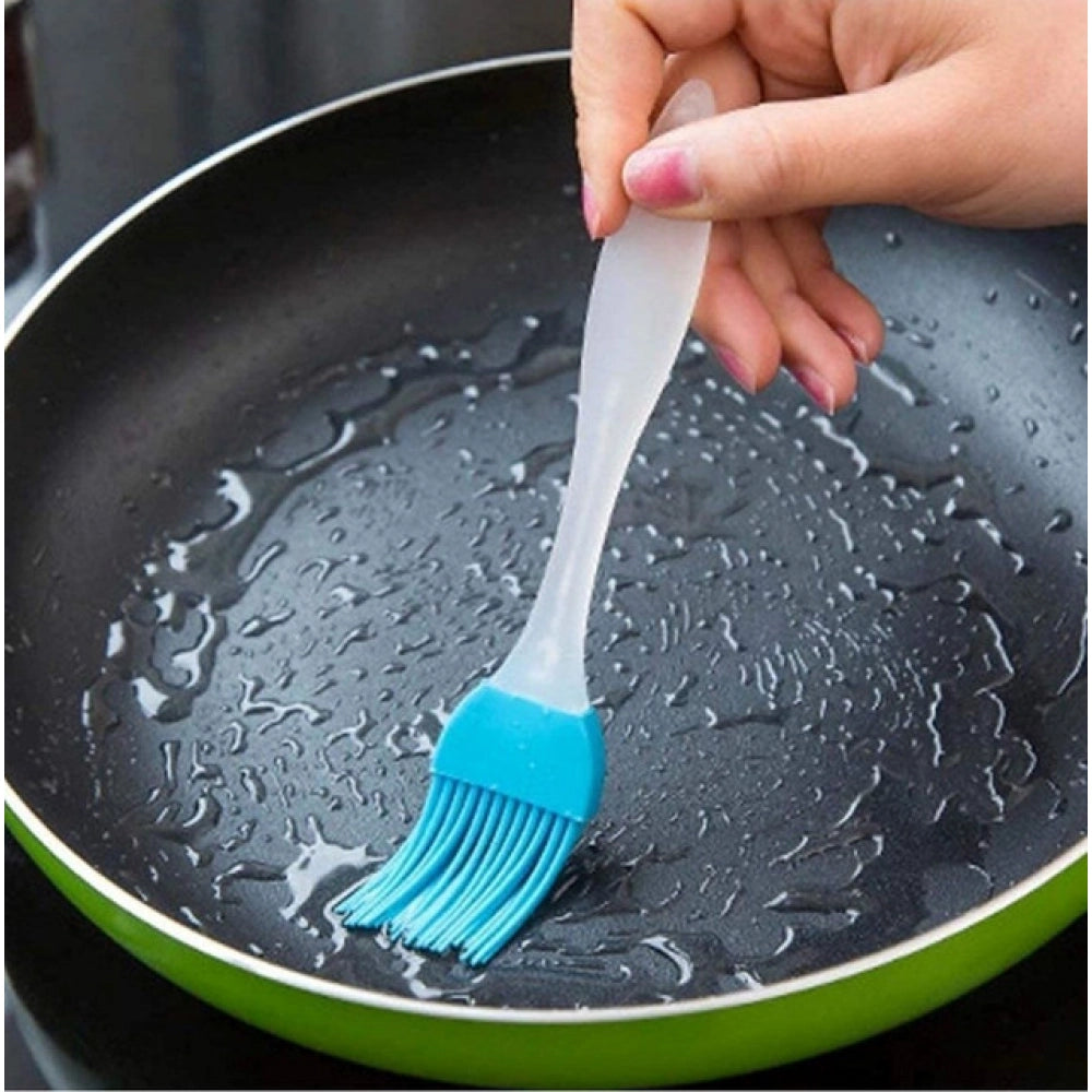 Pack Of 5_Silicone Spatula with Brush – Heat Resistant Cooking And Baking (Color: Assorted )