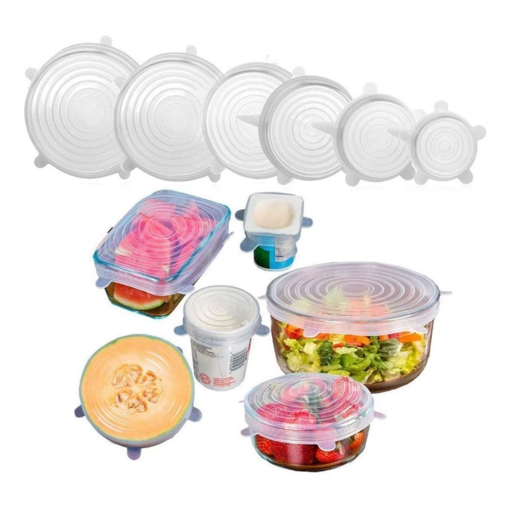 Pack Of 2_Silicone Lids – Reusable Stretchable Covers for Bowls And Containers (Color: Assorted )