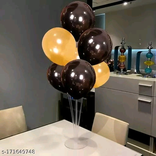 Happy Anniversary Decoration Kit Home -34 Items Golden Combo Set For Decoration Balloon Bouquet (Gold, Black, Pack of 34)